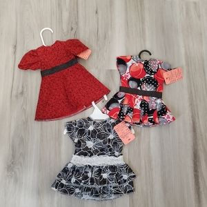 doll clothing 15" dresses set of 3